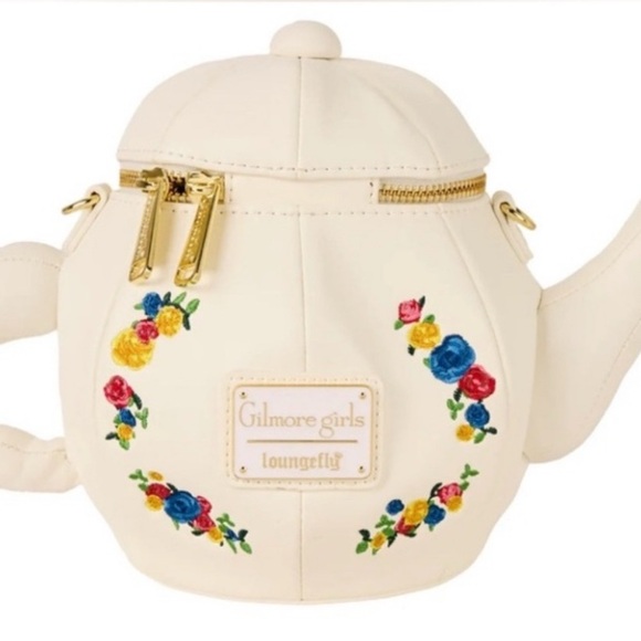 Loungefly Gilmore Girls Dragonfly Inn Figural Teapot Crossbody Bag NEW NWT - Picture 2 of 5